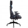Кресло геймера пластик/кожзам/ткань Zombie VIKING 4 AERO черный/синий