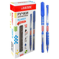 Ручка шариковая прозрачный корпус (deVENTE) Klassy синий игла 0,7мм одноразовая арт.5073526
