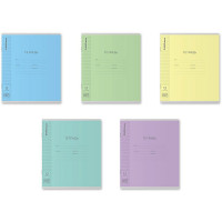 Тетрадь с пластиковой обложкой 12 листов частая косая линия ErichKrause Классика CoverPrо ассорти  арт.60552