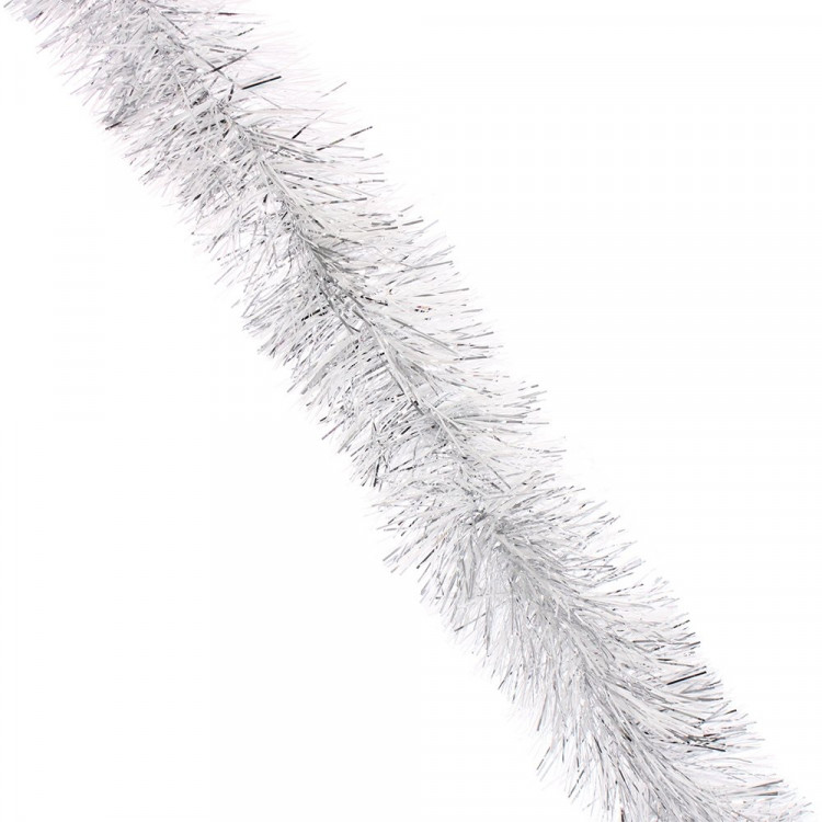 Мишура 13*200см "Зимняя сказка" цв.белый-серебро арт.215-0147Мишура 13*200см "Зимняя сказка" цв.белый-серебро арт.215-0147