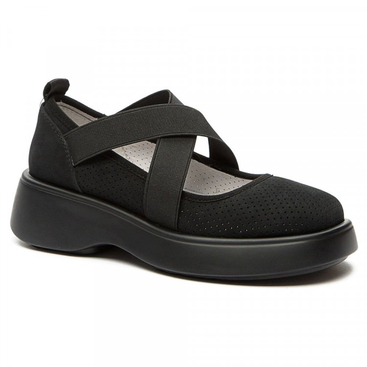 Туфли для девочки (BETSY) черный верх-искусственный нубук подкладка-натуральная кожа размерный ряд 34-39 арт.938302/09-01