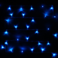 Гирлянда электрическая для дома точечная 5,5м 50LED цвет синий (светлый провод) 8режимов арт.127-014