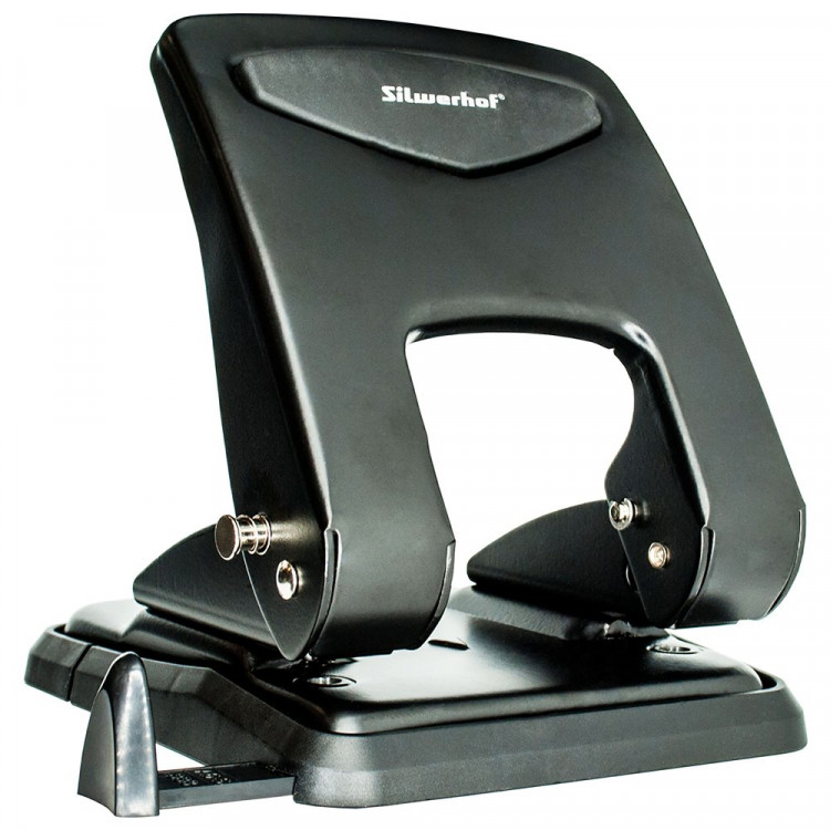 Дырокол (55л) Silwerhof металлический с линейкой арт.1581880