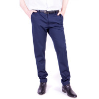 Брюки для мальчика (OVAS) Брасс зауженный силуэт размер 34/140-44/170 цвет синий