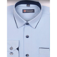 Сорочка детская приталенная длинный рукав размерный ряд 29/116-36/158-164 цвет голубой Brostem арт.1LBD51+4d