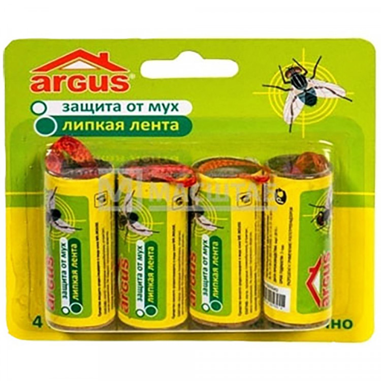 Липкая лента от мух ARGUS AR-438 Пленка 4 штуки (150)