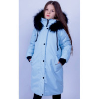 Парка зимняя для девочки (OVAS) арт.Канада цвет небесный