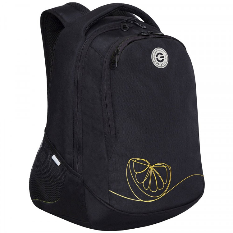 Рюкзак для девочек (Grizzly) арт.RD-340-2/2 черный 29х40х20 см