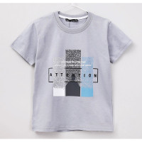 Футболка для мальчика арт.First kids 32198 размер 34/134-40/152 цвет серый