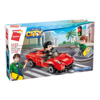 Конструктор пластиковый Город Супер автомобиль 158 дет. (Qman) арт.C1131