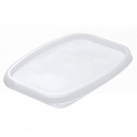 Крышка пластиковая, цвет прозрачный к среднему контейнеру 350-1000мл прямоугольный138х102мм (Ст.50/1000)