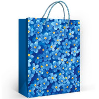 Пакет подароч. бумаж. 18*13,5см "Незабудки" арт.90000844