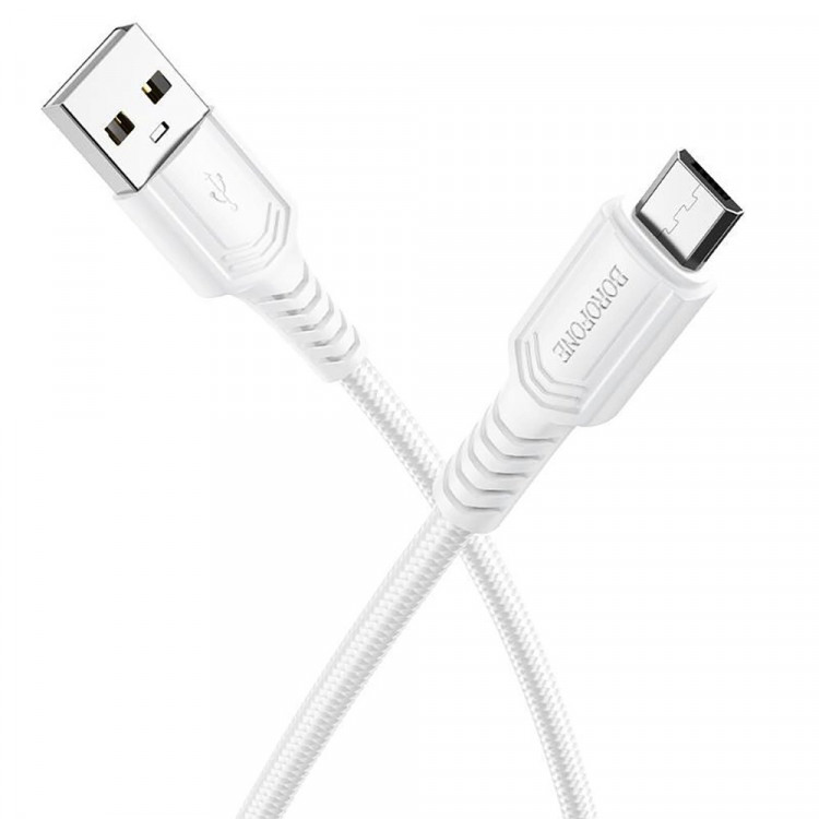Кабель USB - micro USB BOROFONE BX116, 1м, белый