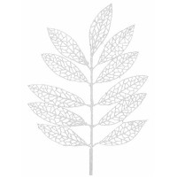 Украшение декоративное "Ветка. Листья пластик" 43см арт.91232