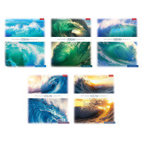 Тетрадь пластиковая обложка А5 линия 48 листов (Hatber) Ocean ассорти арт.48Т5В2пл