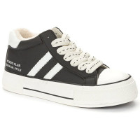 Кеды для девочки (KEDDO) черный верх-искусственная кожа подкладка - ворсин артикул 538873/01-03