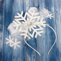 Ободок карнавальный "Сказочная снежинка" с подсветкой арт.776-439