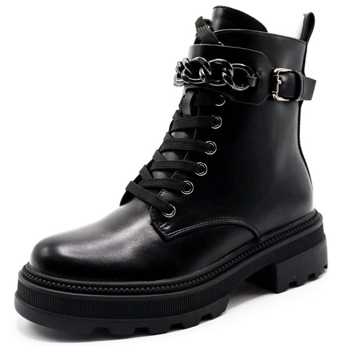 Ботинки для девочки (Paliament) черный верх-искусственная кожа подкладка - байка артикул tyg-A961-R01
