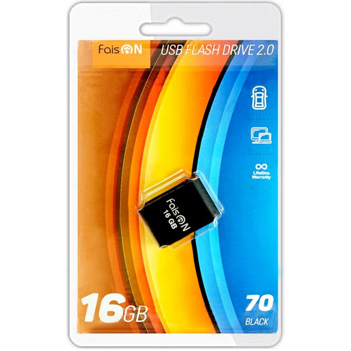 Флеш диск 16GB USB 2.0 FaisON 70 черный