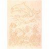 Выжигание и роспись по дереву Дельфины 21,5*32см (ДК) арт.05016