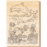 Выжигание и роспись по дереву Дельфины 21,5*32см (ДК) арт.05016