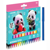 Фломастеры (deVENTE) Yummy Panda 18 цветов вентилируемый колпачок картонная коробка арт.5082531