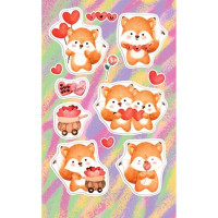 Наклейки для цветов и подарков "Лисята" арт.0-11-14127