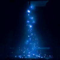 Гирлянда электрическая для дома нить 02м 160LED "Волшебный хвост" цвет синий (светлый провод) арт.183-361