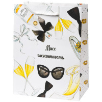 Пакет подароч. бумаж. 17,8*22,9см "Мисс элегантность" арт.87925