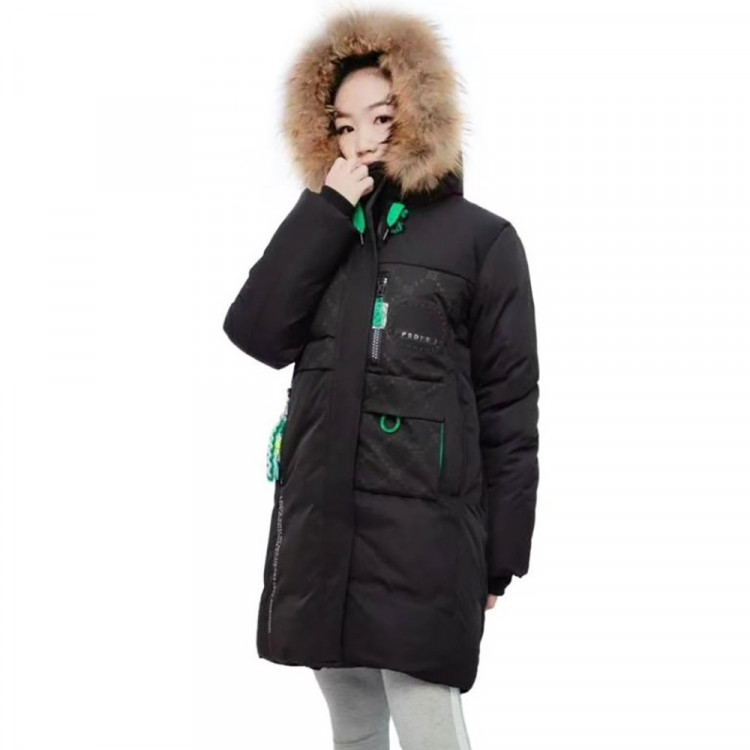 Куртка зимняя для девочки (MULTIBREND) арт.dyl-YS807-4 цвет черный