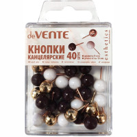 Кнопки канцелярские 9мм 40шт/уп. deVENTE Esthetics (бургунди, лавандово-пепельный, розовое золото) арт.4132514