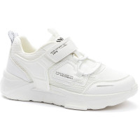 Кроссовки для девочки (KEDDO) белый верх-искусственная кожа подкладка-текстиль размерный ряд 33-37 арт.257002/01-02