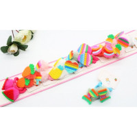 Резинка для волос 02 штуки набор радуга с мехом артикул CH-3603