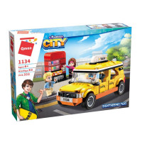 Конструктор пластиковый Город. Такси QMAN 158 дет. арт.C1134