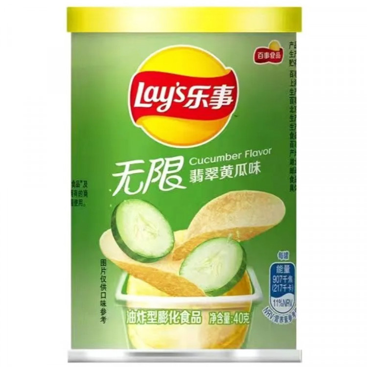 Чипсы Lays 40гр, Огурец  (Ст.24)