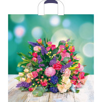 Пакет ПВД с ручкой петля "Цветочная композиция" 45*45+3см 60мкм арт.ПТЛ66463