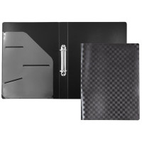 Папка на 2-х кольцах А4 30мм D-30мм пл. 0,65мм Total Black deVENTE с внут.карманом арт.3081308