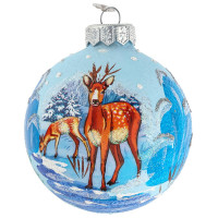 Шар стекло 08см "Лесной олень 2" п/у арт. КУ-80-244042