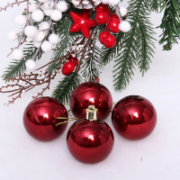 Набор шаров 05см 04шт/наб. "Глянец" цв.рубин арт.652-253