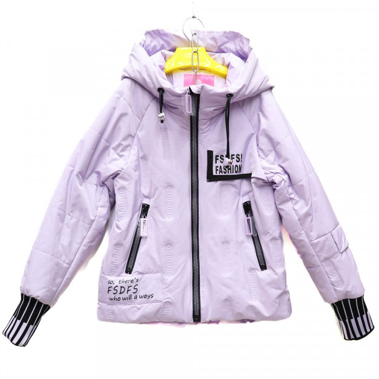 Куртка осенняя для девочки (Fengshuoda) арт.scs-676-2 размерный ряд 34/134-42/158 цвет сиреневый