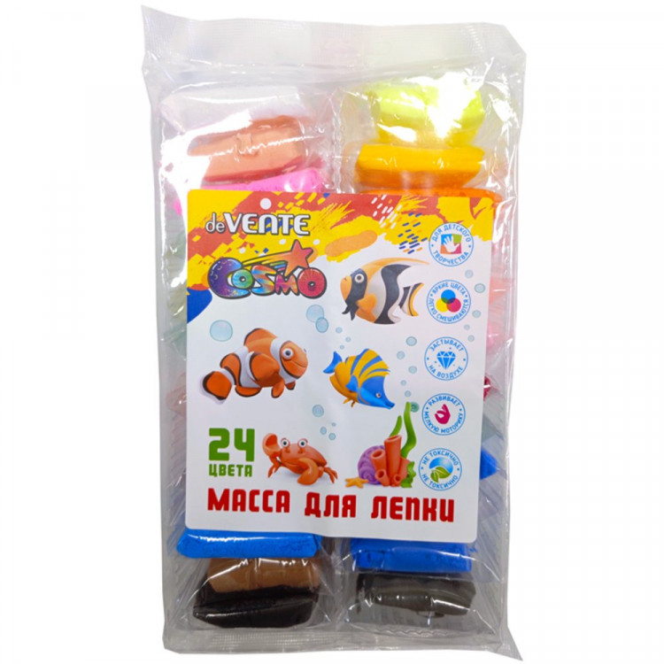 Масса для лепки 24 цвета (deVENTE) 3 стека арт.8042430