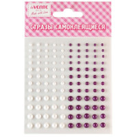 Наклейки-стразы акриловые (deVENTE) Жемчуг ассорти 9,5х10,5 см арт.8004062