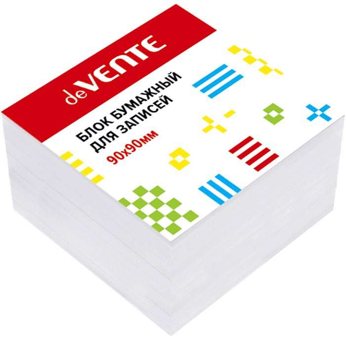 Блок для записи белый, размер 9*9*5 не склеенный 100г/м2 (Ст.24)