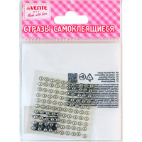 Наклейки-стразы акриловые (deVENTE) Жемчуг серебряные 4 мм 100 штук арт.8002202