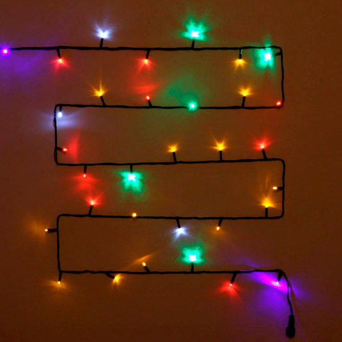 Гирлянда электрическая уличная точечная 11м 120LED "Мерцание" цвет мульти (темный провод) артемный 183-405