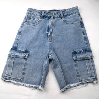 Шорты для девочки артикул Deloras 22563 размер 34/134-44/164 цвет джинс голубой