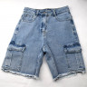Шорты для девочки артикул Deloras 22563 размер 34/134-44/164 цвет джинс голубой