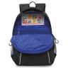 Рюкзак для мальчика (Grizzly) арт.RB-259-3/2 черный-серый-синий 27х40х16см