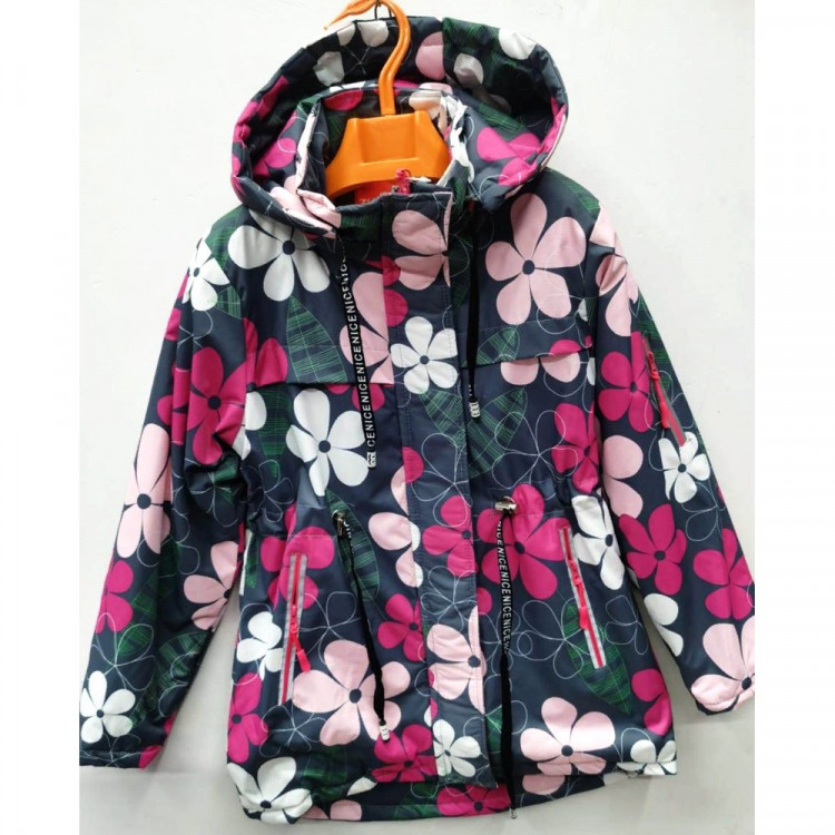 Куртка осенняя для девочки (ZI TONG) арт.sdh-KX5218-20 размерный ряд 32/128-38/146 цвет серый