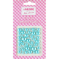 Наклейки-стразы акриловые (deVENTE) Жемчужный микс голубые арт.8004041